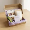 Slow Wind morning ritual box with matcha incense, massage set and herbal tea